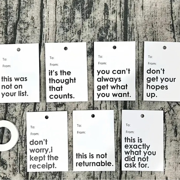 Set of Funny Gift Tags NWOT - Picture 3 of 4